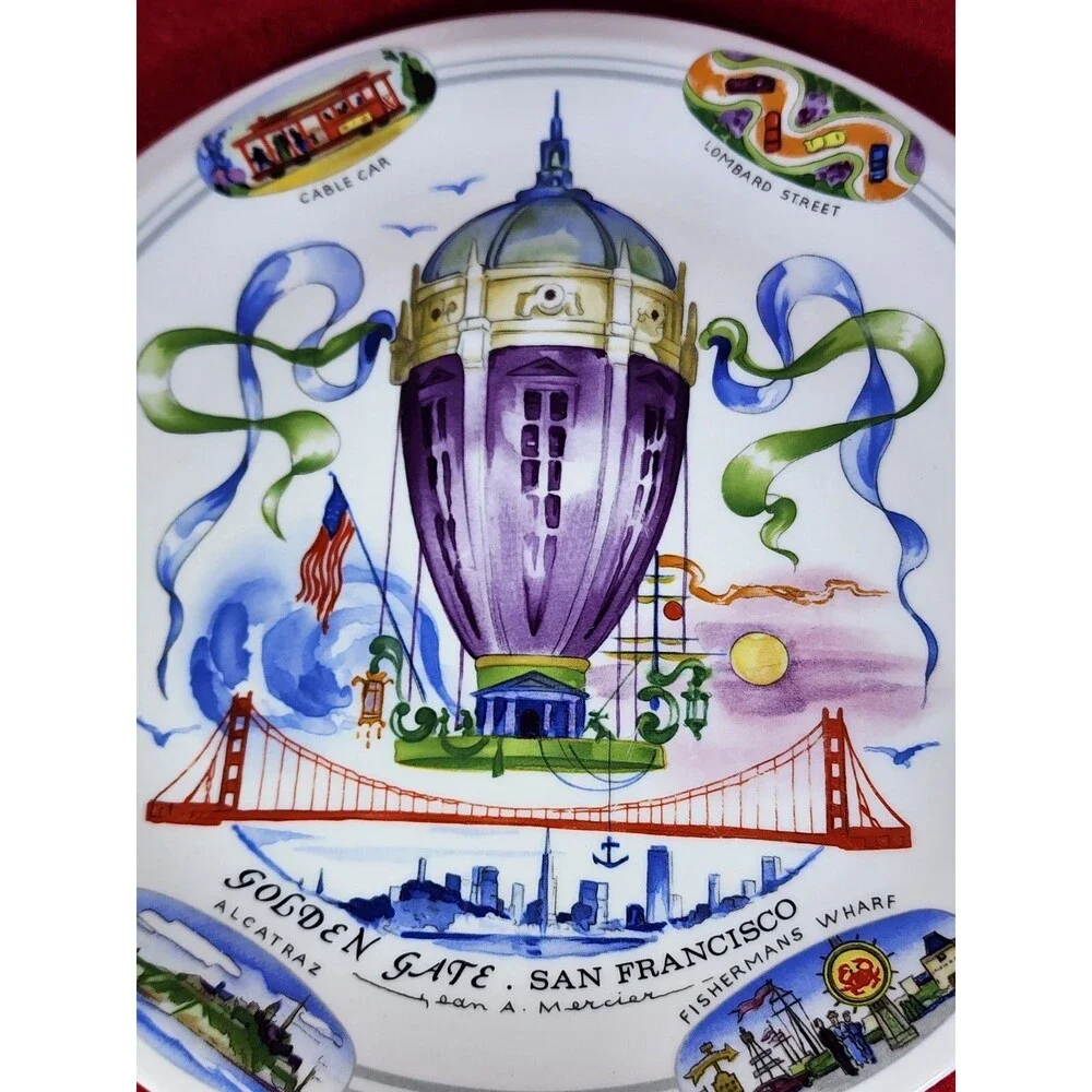 Villeroy & Boch “Balloon Golden Gate San Francisco” Porcelain Collectors Plate